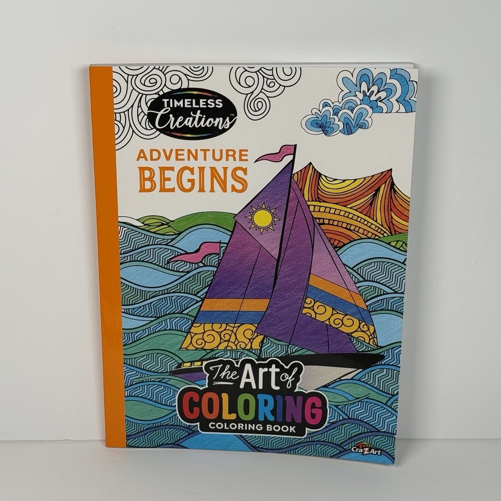 The Art Of Coloring Book Timeless Creations Adventure Begins Cra-Z-Art 48 Pages